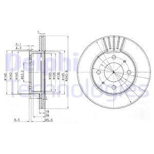 BG3749 Тормозной диск DELPHI підбір по vin на Brocar