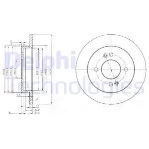 BG3981C Тормозной диск BG3981C DELPHI DELPHI подбор по vin на Brocar