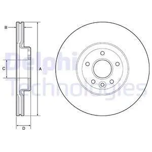 BG4056C Тормозные диски DELPHI подбор по vin на Brocar