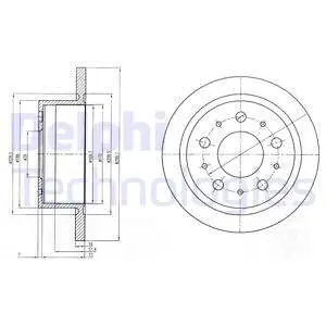 BG4062 Диск тормозн.задн.Jumper,Fiat Ducato,Peugeot Boxer 2.2/2.0HDI 06- DELPHI подбор по vin на Brocar