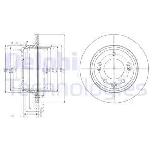 BG4082C Тормозной диск DELPHI подбор по vin на Brocar