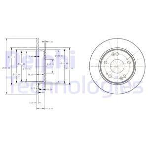 BG4118C Диск гальмівний DELPHI підбір по vin на Brocar