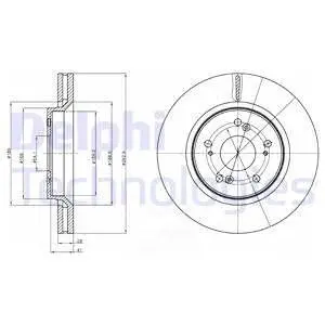 BG4250C Гальмівний диск DELPHI підбір по vin на Brocar