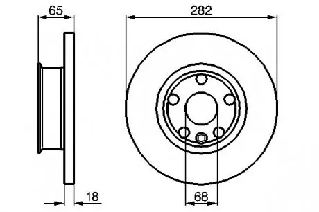 0986478613 Диск торм. передний R15 BOSCH подбор по vin на Brocar