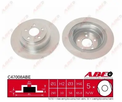 C47008ABE Гальмівний диск ABE підбір по vin на Brocar
