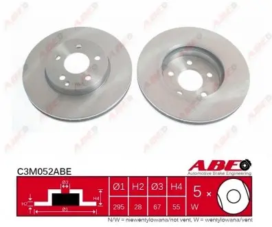 C3M052ABE Гальмівний диск ABE підбір по vin на Brocar