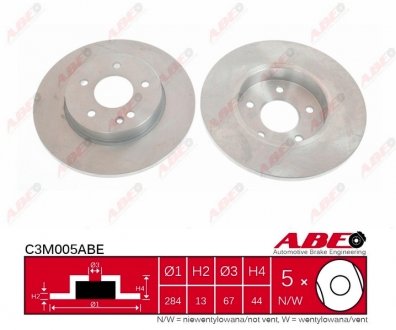 C3M005ABE Тормозной диск ABE підбір по vin на Brocar