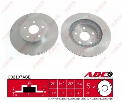C32107ABE Тормозной диск ABE підбір по vin на Brocar