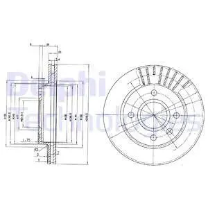 BG2440C Tarcza hamulcowa DELPHI підбір по vin на Brocar