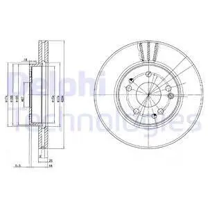 BG2772 Гальмівний диск DELPHI підбір по vin на Brocar