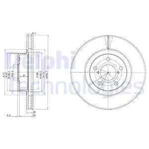 BG2827C Диск гальмівний DELPHI підбір по vin на Brocar