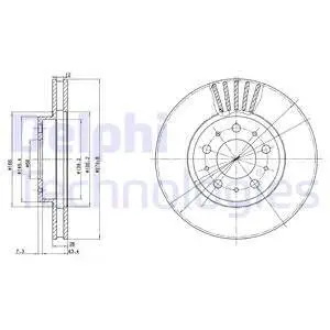 BG2841C Tarcza hamulcowa DELPHI підбір по vin на Brocar