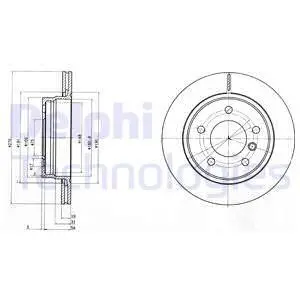 BG3041C Гальмівний диск DELPHI підбір по vin на Brocar