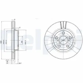 BG3347C Tarcza hamulcowa DELPHI підбір по vin на Brocar