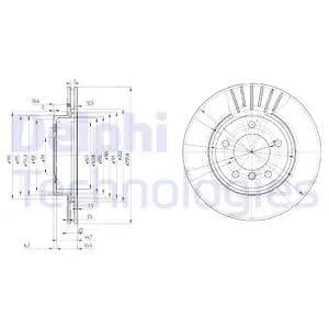 BG3527C Гальмівний диск DELPHI підбір по vin на Brocar
