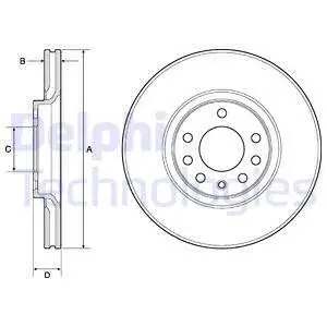 BG3770C Гальмівний диск DELPHI підбір по vin на Brocar