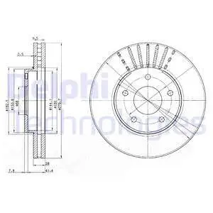 BG3816 Тормозной диск DELPHI подбор по vin на Brocar