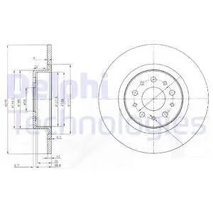 BG3857 Тормозной диск DELPHI подбор по vin на Brocar