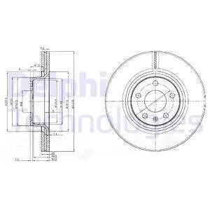 BG3942 Тормозной диск DELPHI підбір по vin на Brocar