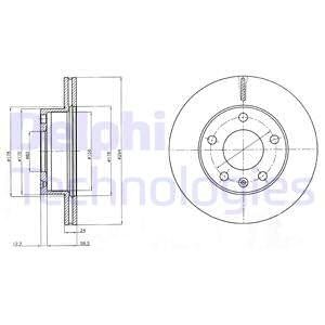 BG4023 Диск гальмівний DELPHI підбір по vin на Brocar