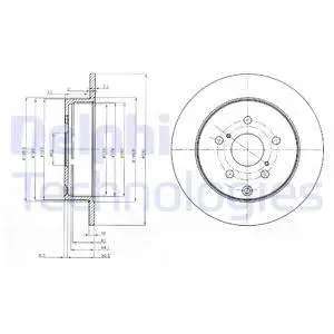 BG4051 Тормозной диск DELPHI підбір по vin на Brocar