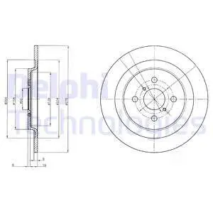 BG4076 Диск гальмівний DELPHI підбір по vin на Brocar