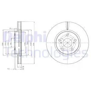 BG4139C Диск гальмівний DELPHI підбір по vin на Brocar