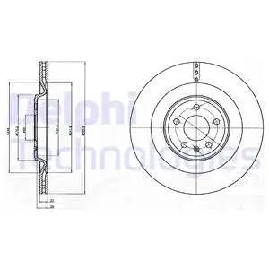 BG4387C Диск гальмівний DELPHI підбір по vin на Brocar