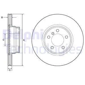 BG4458C Гальмівний диск DELPHI підбір по vin на Brocar
