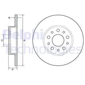 BG4655C Гальмівний диск DELPHI підбір по vin на Brocar