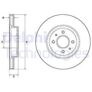 BG4743C Тормозной диск DELPHI подбор по vin на Brocar