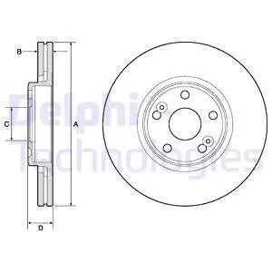 BG4746C Тормозной диск DELPHI підбір по vin на Brocar
