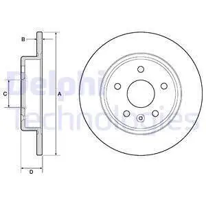 BG4761C Тормозной диск DELPHI підбір по vin на Brocar