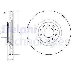 BG4763C Тормозной диск DELPHI подбор по vin на Brocar