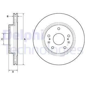 BG4764C Тормозной диск DELPHI подбор по vin на Brocar