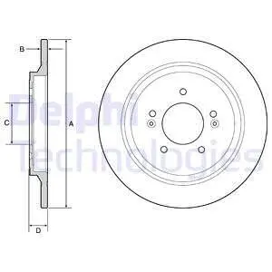 BG4932C Гальмівний диск DELPHI підбір по vin на Brocar