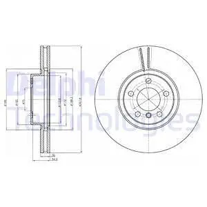 BG9063C Диск тормозной передн.X5 E70,X6 E71/72 07- DELPHI подбор по vin на Brocar