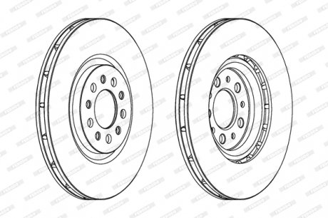 DDF1455C1 Гальмівний диск FERODO підбір по vin на Brocar