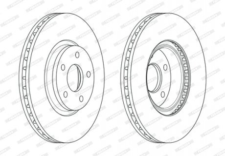 DDF1835C1 Гальмівний диск FERODO підбір по vin на Brocar