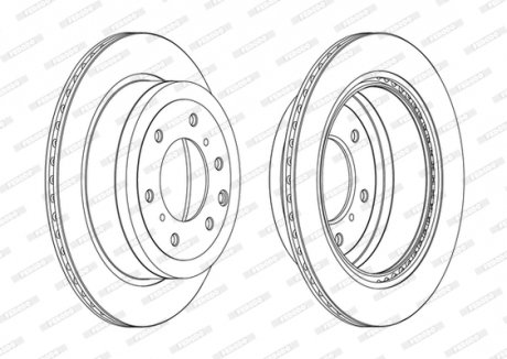 DDF1965C Диск гальмівний FERODO підбір по vin на Brocar