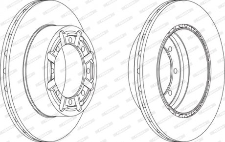 FCR340A Тормозной диск FERODO підбір по vin на Brocar