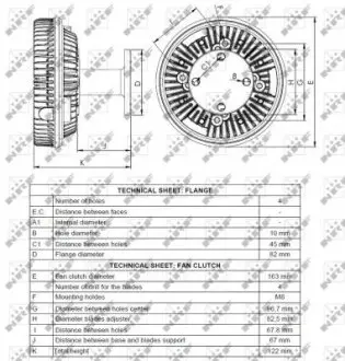 49089 Віскомуфта вентилятора NRF підбір по vin на Brocar