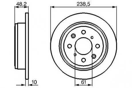 0986478350 Диск тормозной BOSCH підбір по vin на Brocar