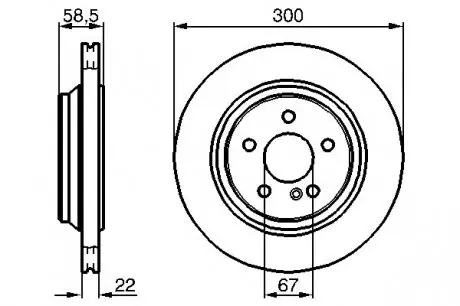 0986478473 Тормозной диск Bosch BOSCH підбір по vin на Brocar