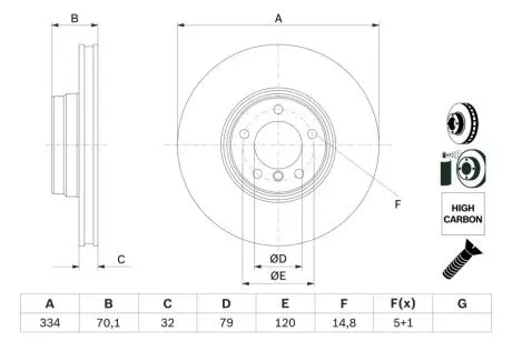0986478623 Гальмівний диск BOSCH підбір по vin на Brocar