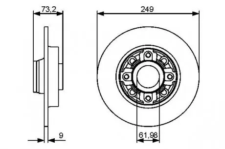 0986479388 Диск тормозной BOSCH подбор по vin на Brocar