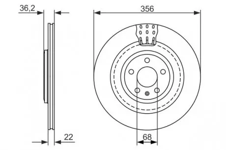 0986479749 Тормозной диск BOSCH підбір по vin на Brocar