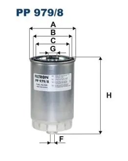 PP9798 Фильтр топлива FILTRON подбор по vin на Brocar