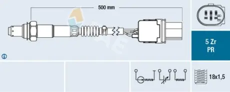 75060 Лямбда-зонд FAE підбір по vin на Brocar