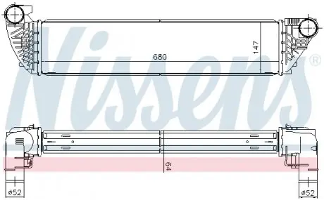 96418 Радіатор наддуву NISSENS підбір по vin на Brocar